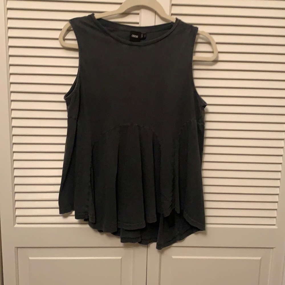 asos black distressed tank